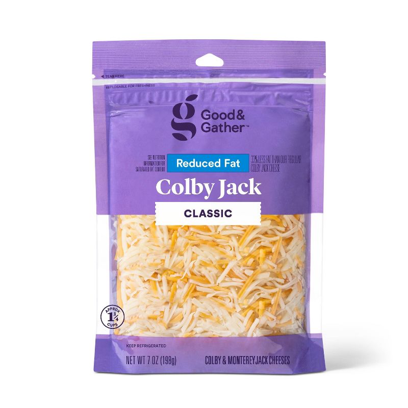 Shredded Reduced Fat Colby Jack Cheese - 7oz - Good &#38; Gather&#8482;, 1 of 5