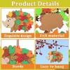 8 Pcs DIY Fall Hedgehog Craft Kit w/Maple Leaves and Wiggle Eyes, Leafy Animal Ornament Art Supplies for Thanksgiving Decor, Birthday Party Activities - 3 of 4