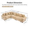 Aukfa 3-Seater Oversized Cloud Modular Sectional Sofa , Corduroy Fabric, Extra-Thick Armrests, Easy Assembly, Ergonomic£¬Camel - 4 of 4
