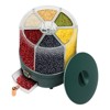 YIYIBYUS Rice Dispenser, Rotating Dry Food Dispenser, PP Kitchen Grain Storage Container with 6 Compartments Holder for Rice and Beans - 2 of 4