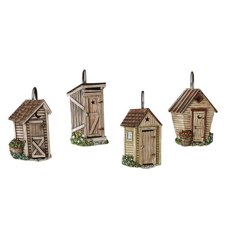 Park Designs Outhouse Shower Curtain Hooks, 1 of 3