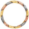 Pompeii3 5.5MM 14k White Yellow and Rose Gold Tri Color Braided Hand Woven Wedding Band - 2 of 3