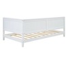 Sapphtopaz Daybed Bed Frame with Backrest and Armrest Mid-Century Modern Sofa Bed with Slats Support for Bedroom, Apartment - 4 of 4