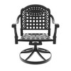 GDFStudio Arthur Modern Cast Aluminum and Waterproof Upholstered Patio Swivel Chair(Set of 2) - 4 of 4
