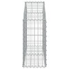 vidaXL Gabion Basket Silver Galvanized iron 39.4 x 11.8 x 23.6/31.5 in - 39.4" x 11.8" x 23.6"/31.5" - 4 of 4
