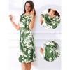 INSPIRE CHIC Women's Elegant Floral Cowl Neck Cap Sleeve Tie Waist Midi Dress - 2 of 4