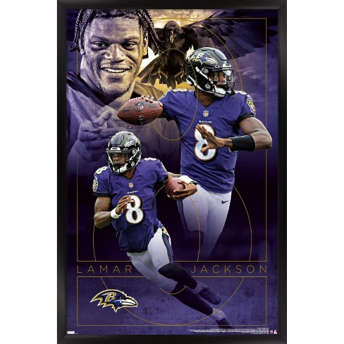 Trends International Nfl Baltimore Ravens - Lamar Jackson 18 Unframed Wall  Poster Print Black Clip Bundle 22.375 X 34 : Target