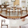Dining Chairs Set of 4, Mid Century Modern Upholstered Dining Room Chair, Kitchen Chair with Padded Fabric Seat & Wood Legs, Comfortable Chairs - 3 of 4