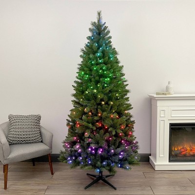 7ft Twinkly Pre-lit Douglas Fir Artificial Christmas Tree LED Lights