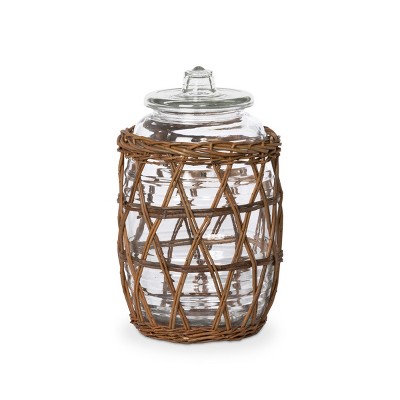 Park Hill Collection Willow Wrapped Storage Jar, Large