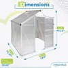 Machrus Ogrow 4 x 6 FT Walk-In Greenhouse with Sliding Door and Adjustable Roof Vent - 2 of 4