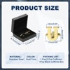 Unique Bargains Men Weddings Gift Classic Alphabet Cuff Links with Box 2 Pcs - 2 of 3