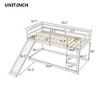 Kumasinova Twin-Over-Twin Low Bunk Bed with Convertible Slide & Ladder, Sturdy Wooden Bed Frame with Safety Bar, Kids' Bunk Bed/Gaming Beds - 4 of 4