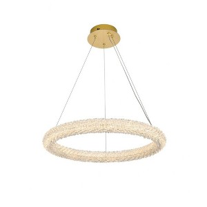 Elegant Lighting Bowen 1 - Light Chandelier in  Satin Gold - 1 of 4