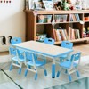 7-Piece Plastic Kids Desk and Chair Set with Adjustable Height, Kid Craft Table, Kitchen Table, Classroom Desk, and Art Table - 3 of 4
