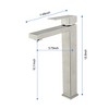 ALEXOUN Waterfall Spout Bathroom Faucet,Single Handle Bathroom Vanity Sink Faucet - 3 of 4