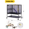 Small Animal Cage, Ferret Cage for Small Animals - 4 Tier Large Hamster Cage with Hammock, Storage Stand,Removable Tray for Chinchilla, Hedgehog - 2 of 4