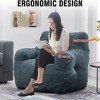 QingMoon Bean Bag Chairs, Teddy Fabric Lazy Sofa, Single Leisure Couch with Ergonomic Backrest and Arms for Living Room,Bedroom - 2 of 4