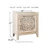 Fossil Ridge Accent Cabinet White - Signature Design by Ashley: Antique Floral Carved, Storage Shelf - 4 of 4