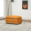 110" Modular Combination Cloud Sofa with Ottoman, Chenille Deep Seat L-Shaped Sectional Couch with Cushions, Modern Living Room Furniture - 4 of 4
