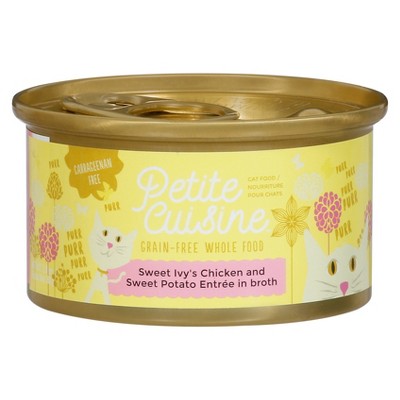 Petite Cuisine Cat Food Chicken and Sweet Potato Entrée - Case of 24 - 2.8 oz