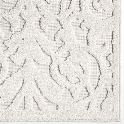Natural Rectangular Stain-Resistant Synthetic Area Rug 3'11" x 5'5"
