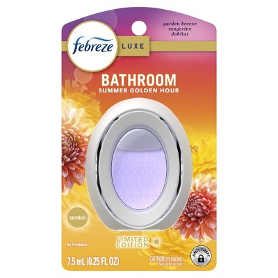 Febreze Bathroom Air Freshener, Odor-Fighting, Summer Golden Hour Scent, 1 Count