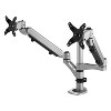 Spring-Loaded Dual Monitor Mounting Arm for Two Monitors up to 27 Inches Each VESA 75x75 and 100x100mm Compatible - 2 of 4