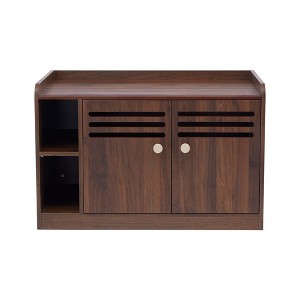 Teamson Pets Robin Large Wooden Cat Litter Box Enclosure with Vent Holes and Storage, Mocha - 1 of 4