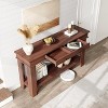Console Table with 2 Drawers & Open Storage Shelf, 54 Inch Long Sofa Table Industrial-Style Hallway Table, with Storage Shelf - 3 of 4