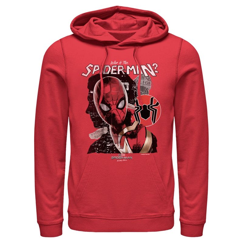Men's Marvel Spider-Man: No Way Home Who is the Spider-Man Pull Over Hoodie, 1 of 5