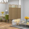 NicBex Room Divider Folding Woven Privacy Screen with Wood Legs Partition for Home & Office - 2 of 4