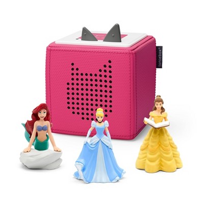 Tonies Disney Belle, Cinderella and Ariel Toniebox Audio Player Bundle: Learning System Accessories for Kids, Ages 3-6, No Battery Needed