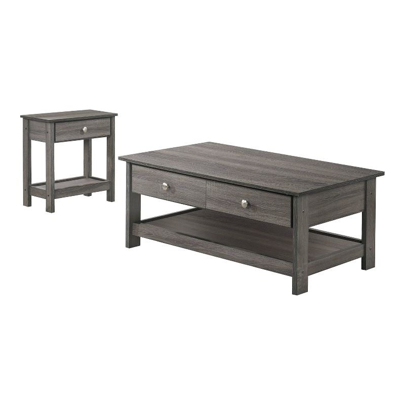 2pc Clonard Coffee and End Table Set Gray - HOMES: Inside + Out, 1 of 9