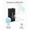 Impresa 2 Pack Stylish Safety Glasses Goggles Scratch Resistant Blue Light Glasses for Women Nurses, Clear/Pink - 2 of 3