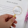 Unique Bargains Magnifying Glass Handheld Magnifier with Cross-Shaped Handle 10X Magnification ABS Metal Glass Gold Tone 1.77" 1 Pc - 4 of 4