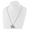 Black Bow Jewelry Stainless Steel Antiqued & Polished Lion Necklace, 25.5 Inch - 3 of 4