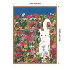 Amanti Art White Cat in the Wildflowers by Ec Mazur Framed Canvas Wall Art - 3 of 4