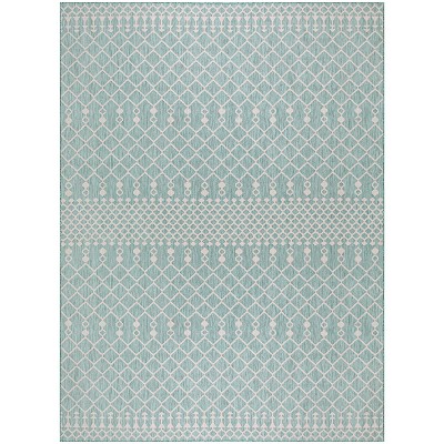 Nourison Positano Moroccan Trellis Flatweave Outdoor Rug : Target