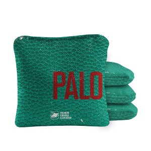 Skip's Garage | Gameday Palo Alto Synergy Pro Green Cornhole Bags (Set of 4) - 1 of 4