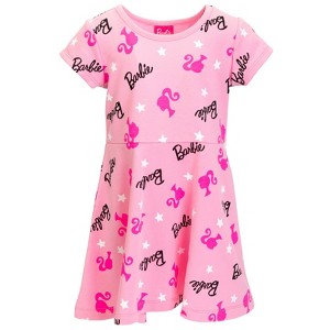 Barbie Girls French Terry Skater Dress Toddler to Big Kid - 1 of 4
