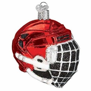 Old World Christmas Blown Glass Ornament for Christmas Tree, Hockey Helmet Hanging - 1 of 3