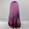 Unique Bargains Women's Curly Wigs 24" Purple Gradien Pink with Wig Cap - 4 of 4