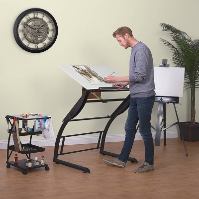 TriFlex White Adjustable Height Craft and Drawing Desk