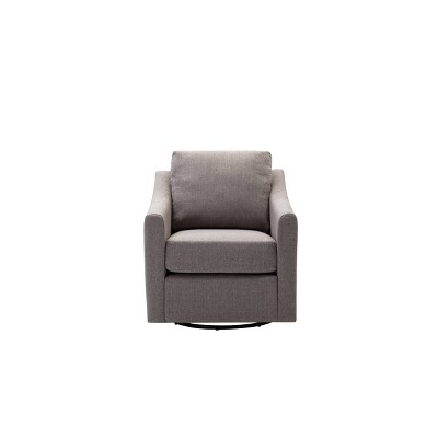 Swoop Arm Swivel Club Chair Gray - WOVENBYRD