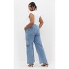 Women's Plus Size Karlee Pocket Wide Leg Jean - light denim | CITY CHIC - 4 of 4