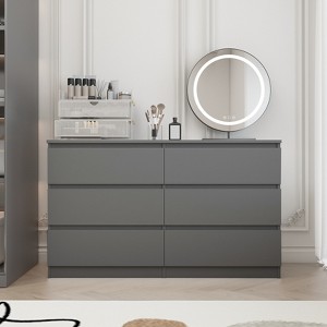 NicBex 6 Hidden-Handle Drawers Dresser,Modern Dressers with Simple Color for Living Room,Family Study,Hallway and Entryway,Bedroom Furniture - 1 of 4