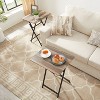 CAVINAS Folding Tables Set of 2, Modern Coffee Table Portable Side Table for Living Room, Bedroom, Space Saving - 2 of 4