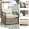 YARDSIGHT Modern PE Rattan Patio Chair  Plush Cushioned Outdoor Dining Seating with Curved Armrests Weather-Resistant Wicker for Patio & Garden - 4 of 4