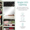 Best Choice Products Hanging Mirror Jewelry Armoire, Door or Wall Mounted Cabinet w/ LED Lights, Lock - 3 of 4